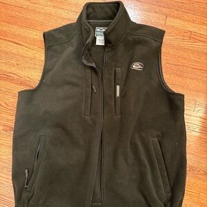 Drake Waterfowl Systems MST Windproof Layering Vest in dark olive green fleece L